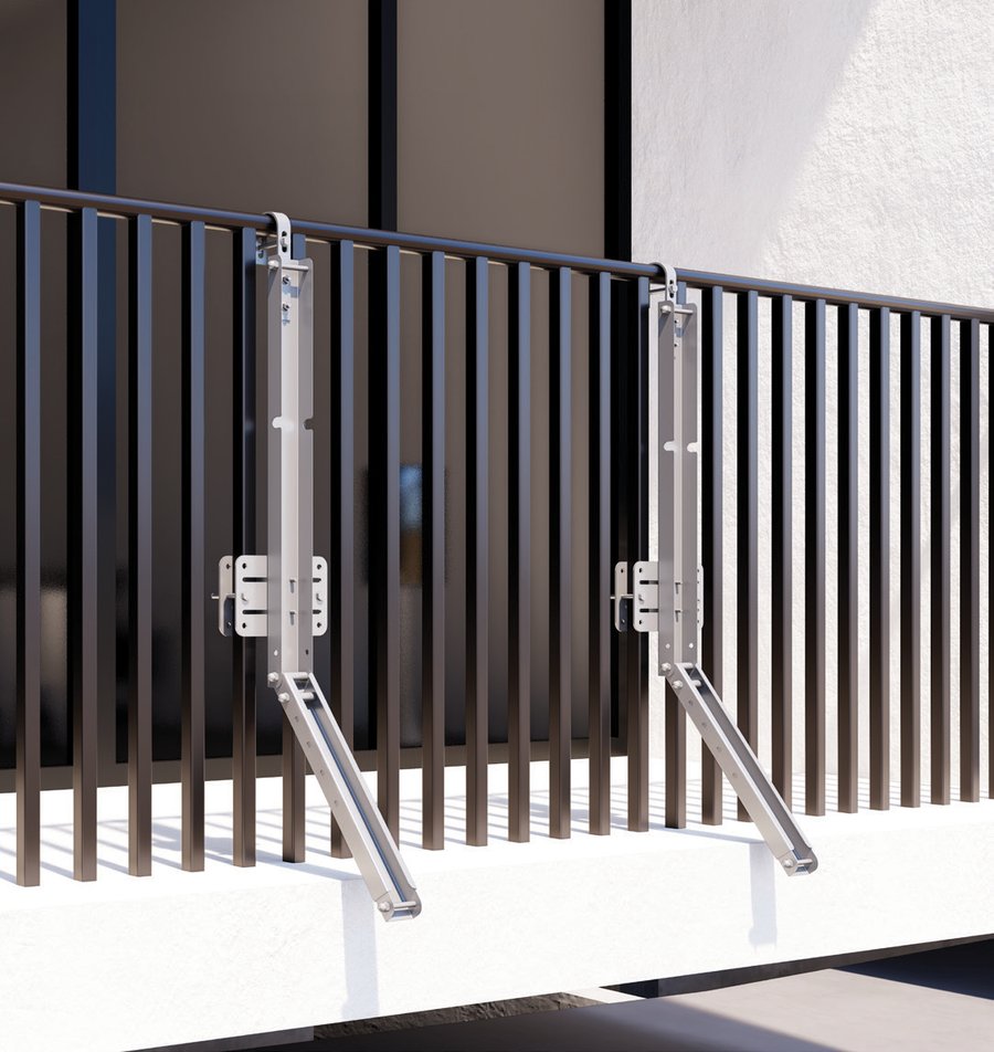 แขนยึดปรับมุมได้ของ Solar Balcony Mounting Set