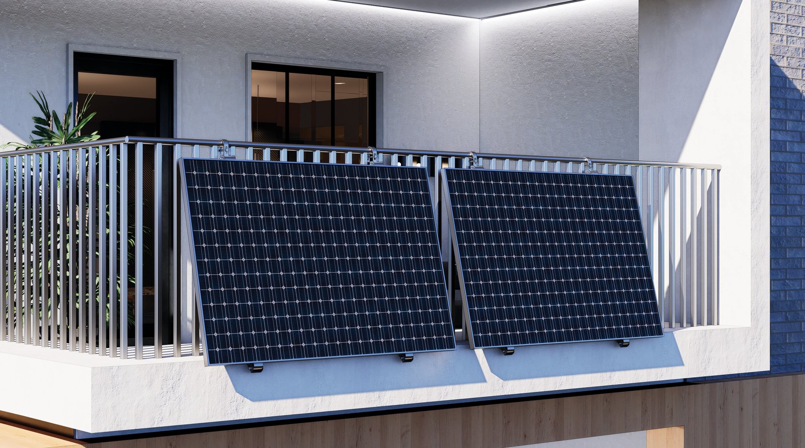 แผงโซล่าเซลล์ Solar Balcony Mounting Set ติดตั้งบนราวระเบียง